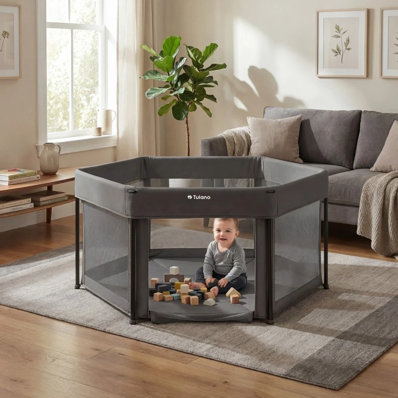 King Kids Kūdikių žaidimų aptvaras Cozy 30 grafito spalvos