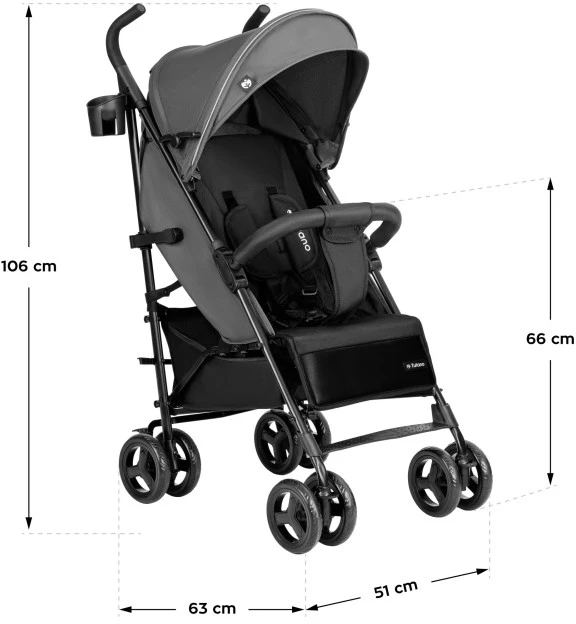 Hi-tec Baby Stroller Davos 35 Pilkas-Juodas