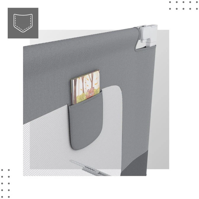Barjeras lovai, lovos apsauga, turėklas „TULANO Cover 44“, 140 cm čiužiniui, reguliuojamas