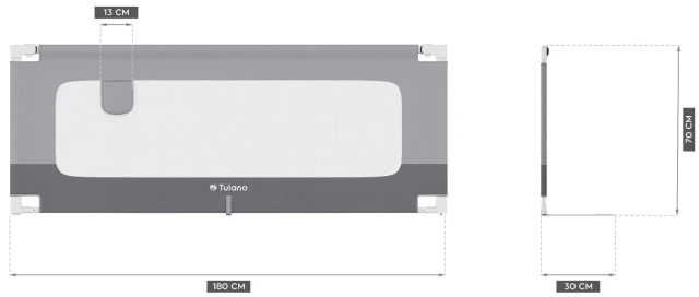 Barjeras lovai, lovos apsauga „TULANO Cover 48“, 180 cm