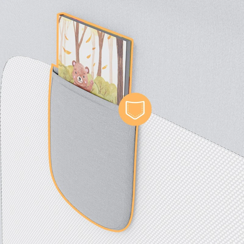 Tulano Bed guard rail Cover 40 Baltas-Pilkas 200 cm