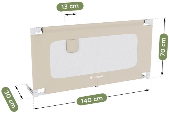 Aptel Bed guard rail Cover 44 rusvai gelsvas 140 cm