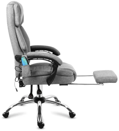 Biuro kėdė „Mark Adler Boss 6.0 Pilkas“, masažinė, pilka