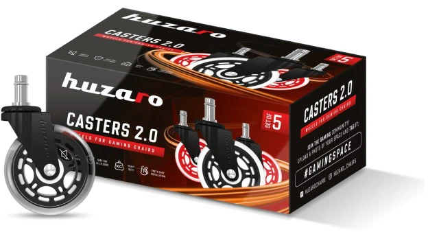 Huzaro Ratukai 2.0 Juodi sėdynės ratukai