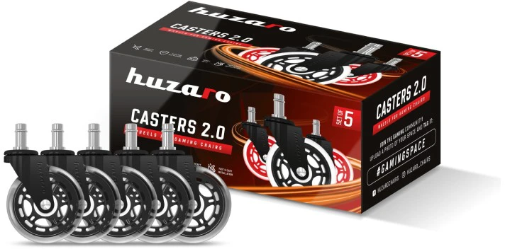 Huzaro Ratukai 2.0 Juodi sėdynės ratukai