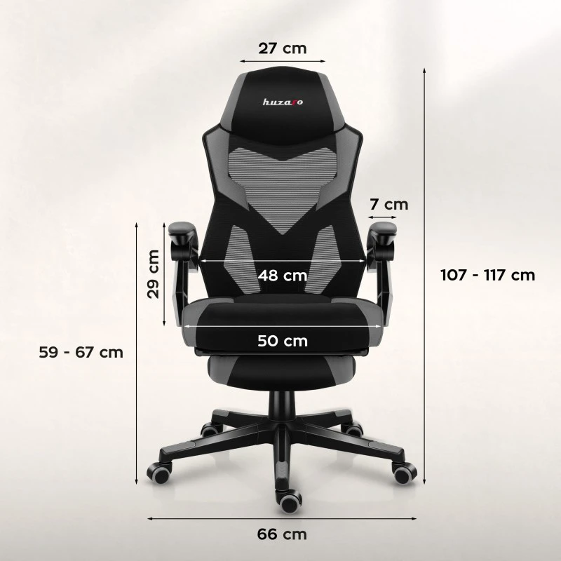 Huzaro Combat 3.1 Pilkas gaming chair