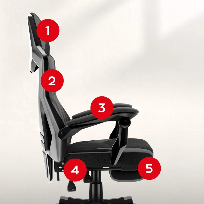 Huzaro Combat 3.1 Pilkas gaming chair