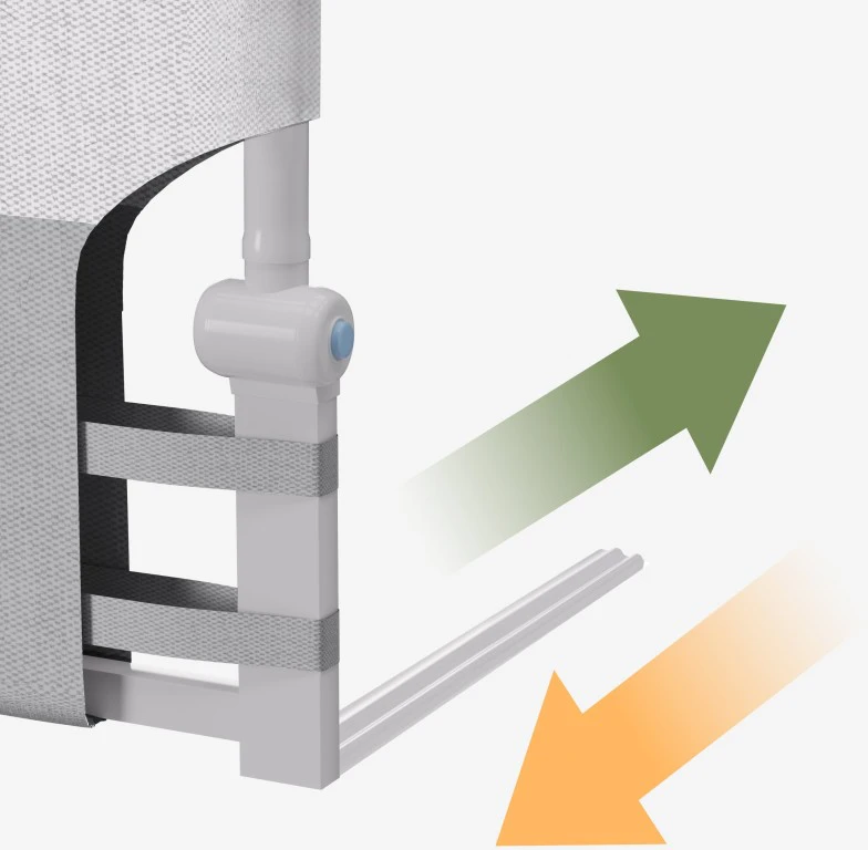 Aptel Cover 30 Baltas-Pilkas 200 cm bed guard rail