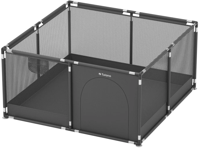 King Kids „Cozy 20“ grafito spalvos kūdikių žaidimų aptvaras – 130 cm