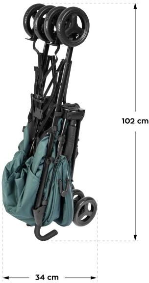 Tulano Davos 35 Žalias-Juodas baby stroller