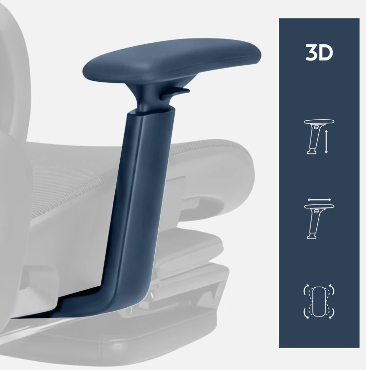 Ergonomiška kėdė Expert 9.3 – reguliuojamas 3D porankis