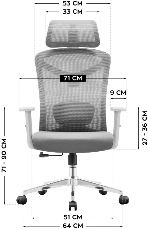 Mark Adler Office Ergonomiška biuro kėdė Manager 2.6 pilka