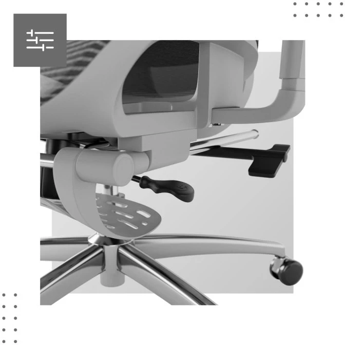 Biuro kėdė „Mark Adler Expert 7.9 Pilkas“, ergonominė kėdė, pilka