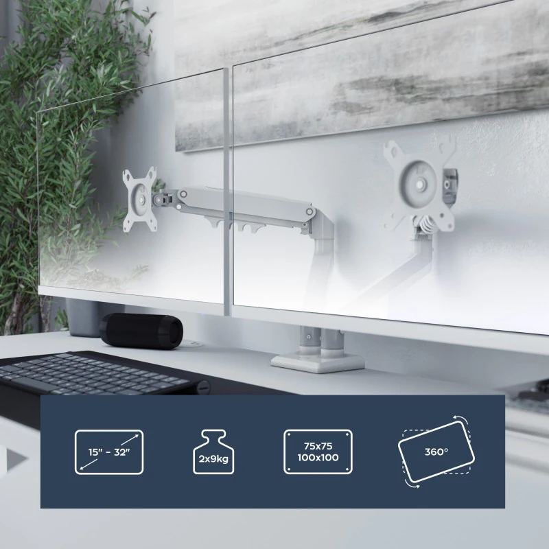Mark Adler „Flow 4.0“ dvigubo monitoriaus laikiklis