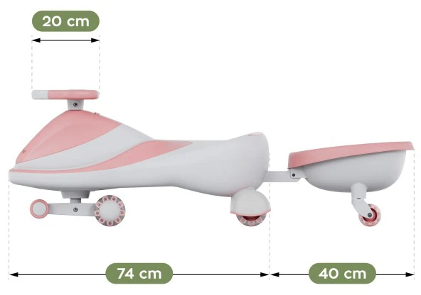 Ecotoys Focus 55 Rožinė gravity ride for kids