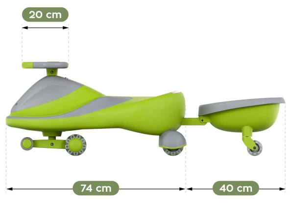 Bkids Vaikiškas gravitacinis vežimėlis „Focus 55 Žalias“
