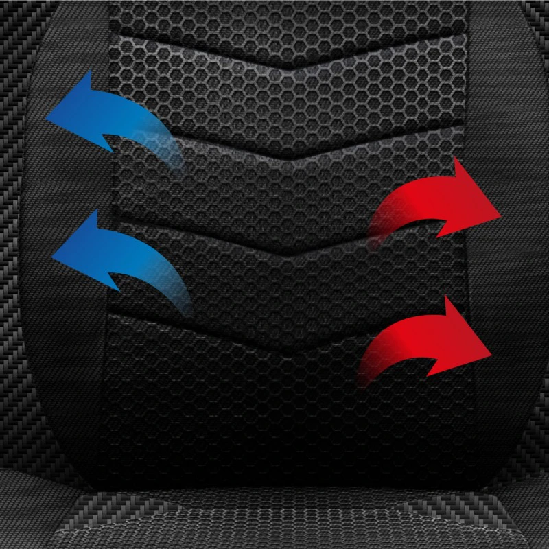 Žaidimų kėdė Huzaro Force 2.5 RGB Carbon Mesh su pašvietimu Gaming Chair, Juoda