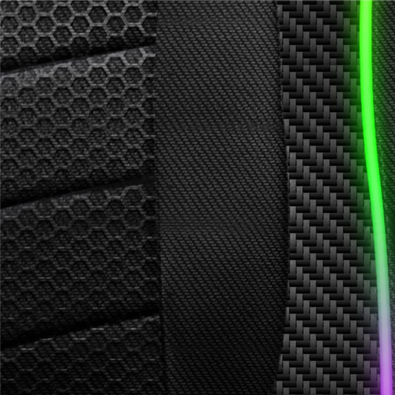 Žaidimų kėdė Huzaro Force 2.5 RGB Carbon Mesh su pašvietimu Gaming Chair, Juoda