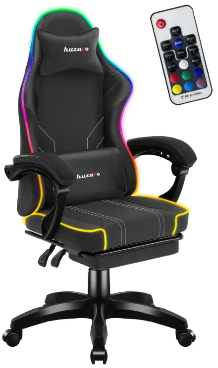 Žaidimų kėdė Huzaro Force 3.7 RGB, juodos spalvos