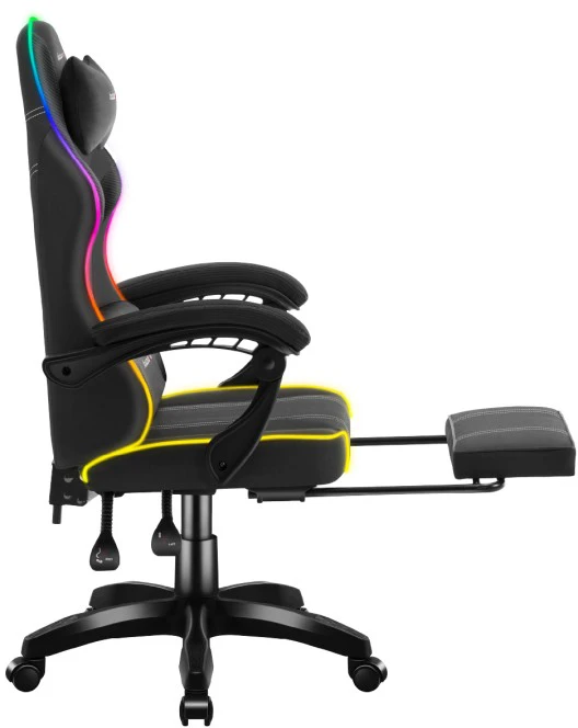Žaidimų kėdė Huzaro Force 3.7 RGB, juodos spalvos