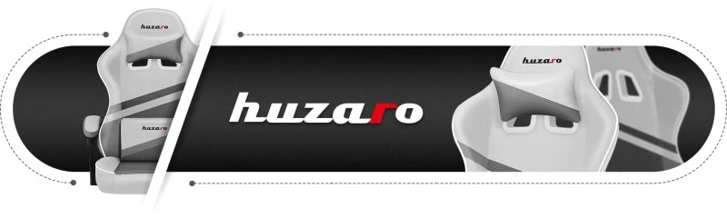 Žaidimų kėdė Huzaro Force 4.4, Balta/pilka