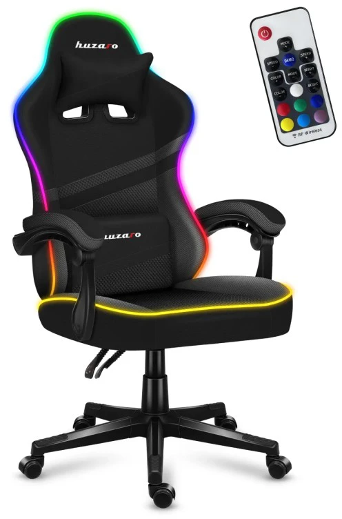 Žaidimų kėdė Huzaro Force 4.4, RGB juoda