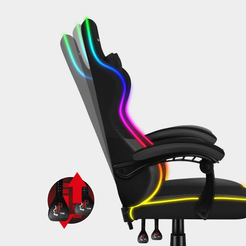 Žaidimų kėdė Huzaro Force 4.4, RGB juoda