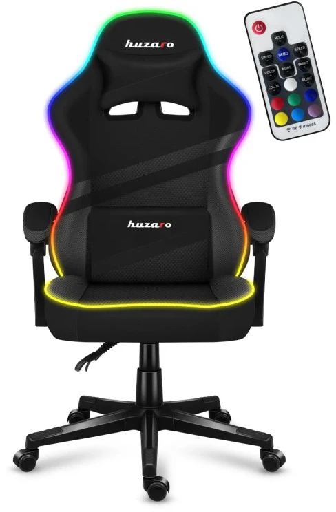 Žaidimų kėdė Huzaro Force 4.4, RGB juoda