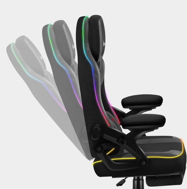 Žaidimų kėdė „Huzaro Force 4.6 Juodas Mesh RGB Smart“