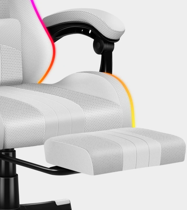 Žaidimų kėdė Huzaro Force 4.7 RGB, Baltos spalvos
