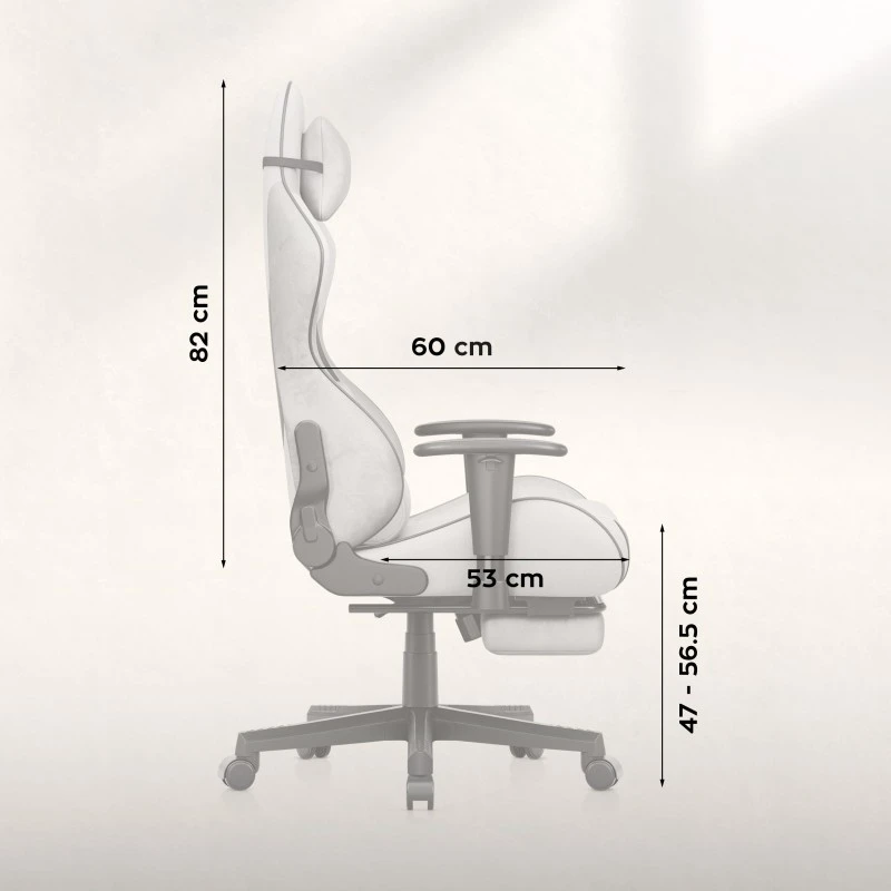 Žaidimų kėdė Huzaro Force 5.7, Pilka