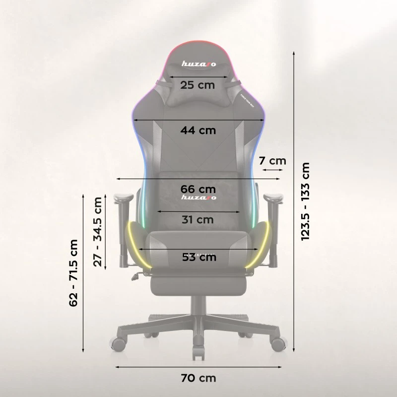 Huzaro Force 5.7 RGB žaidimų kėdė