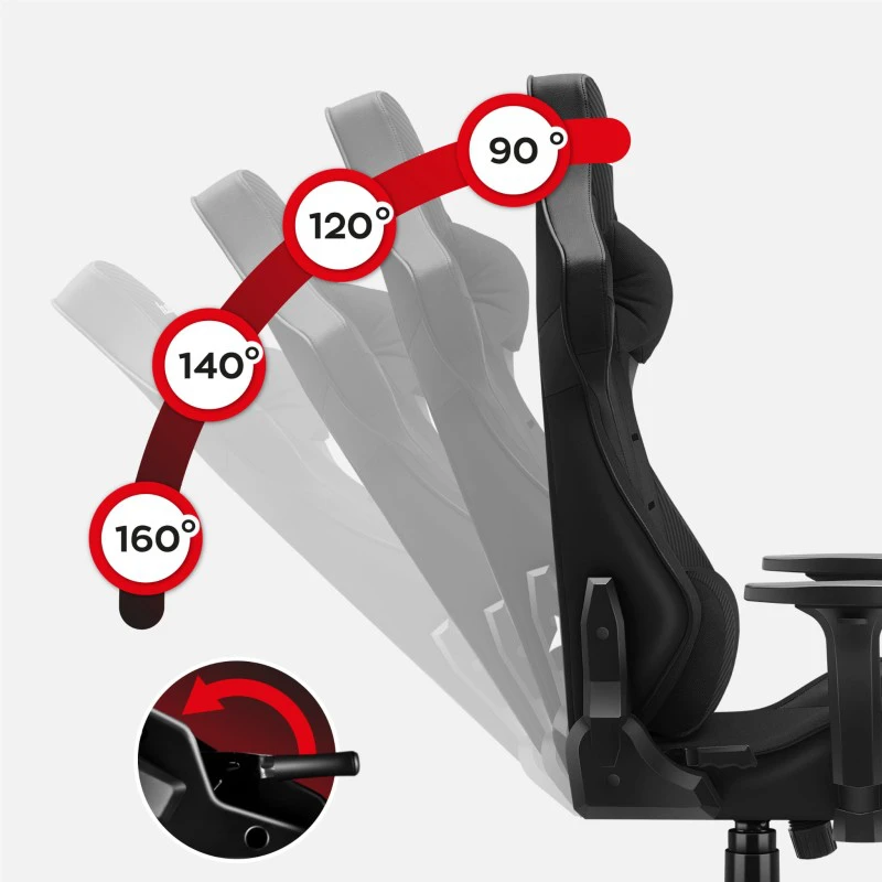 HUZARO FORCE 7.6 žaidimų fotelis juodas