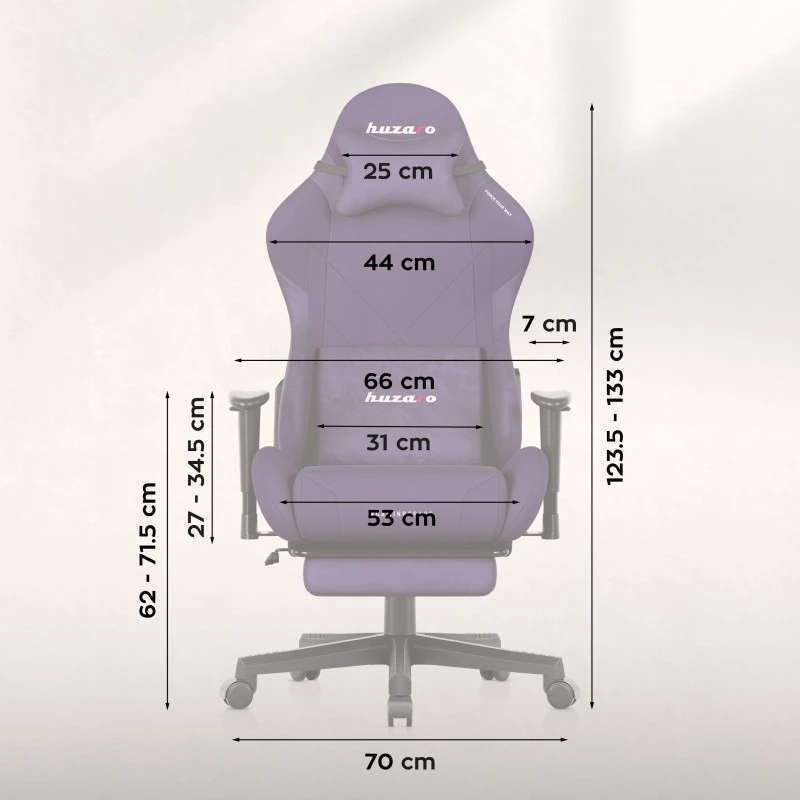 Žaidimų kėdė Huzaro Force 5.7, Violetinė