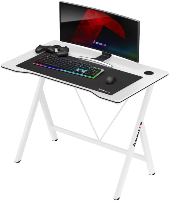 "Huzaro Hero 1.4 Baltas Gaming Desk" žaidimų stalas