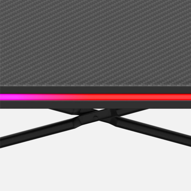 Žaidimų stalas „Huzaro Hero 1.7 RGB“, juodas