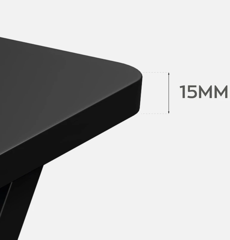 Žaidimų stalas Huzaro Hero 1.8 Gaming Desk, Juodos spalvos