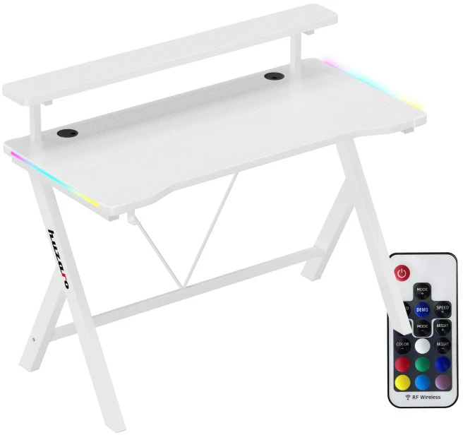 Huzaro Hero 1.9 RGB Baltas Gaming Desk