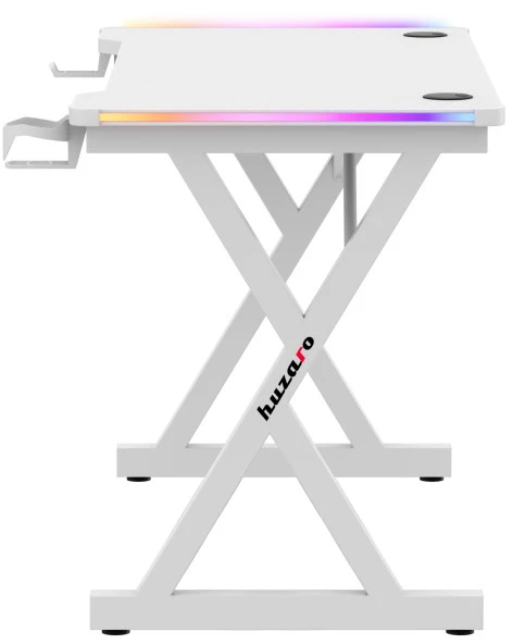 Huzaro Hero 2.3 RGB Gaming Desk baltas