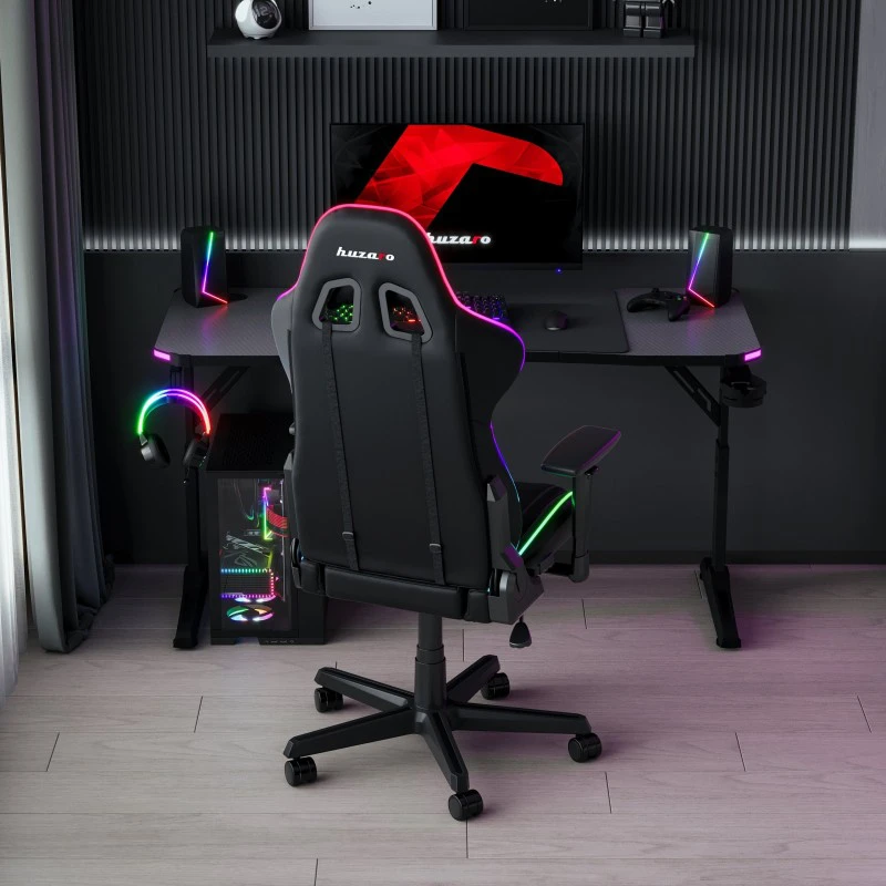 Huzaro Hero 3.6 RGB Juodas gaming desk