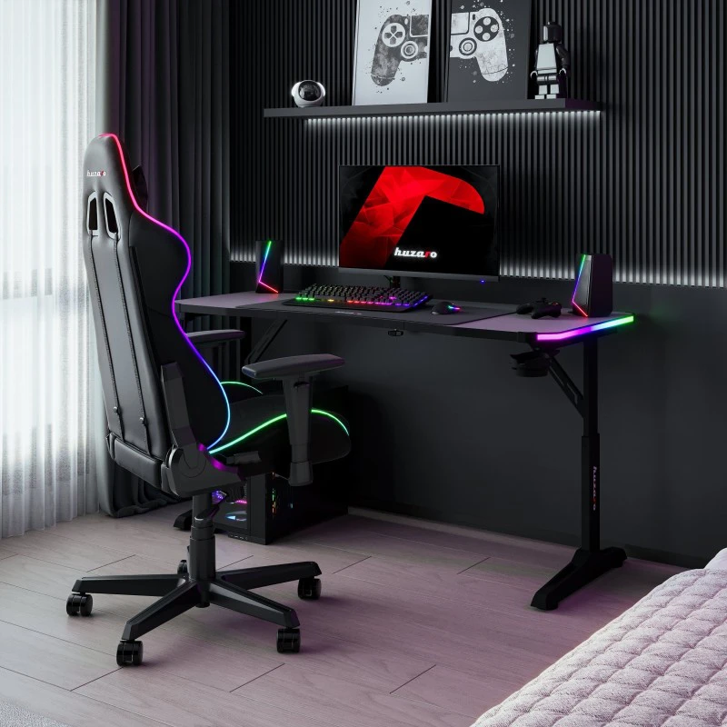 Huzaro Hero 3.6 RGB Juodas gaming desk