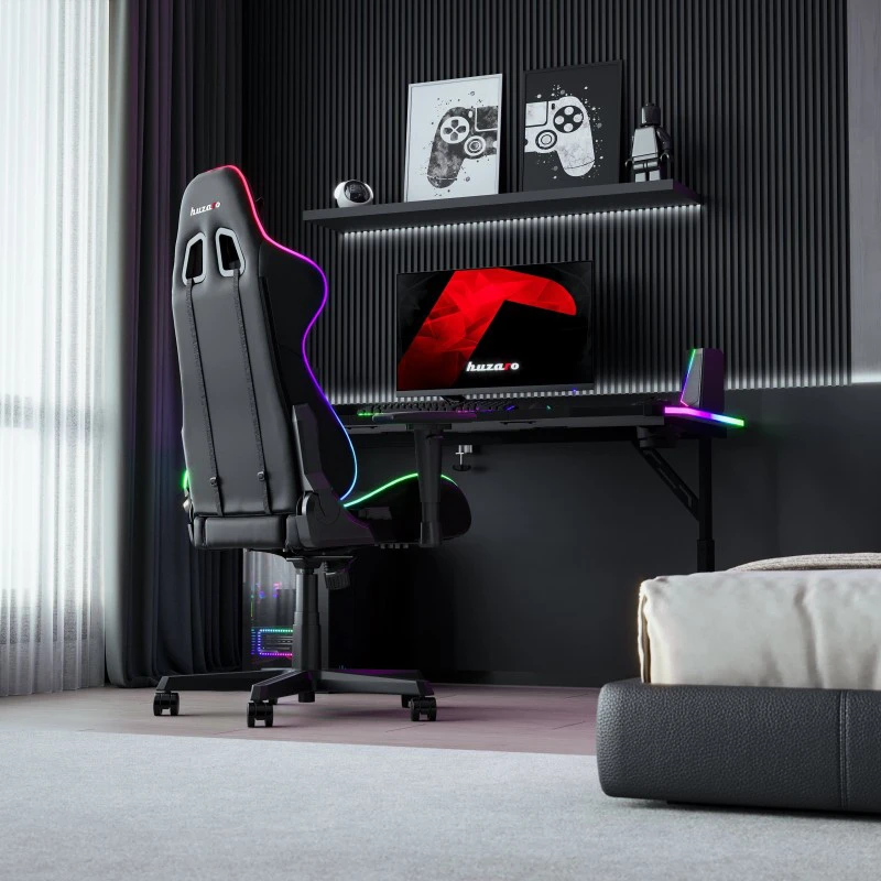 Huzaro Hero 3.6 RGB Juodas gaming desk