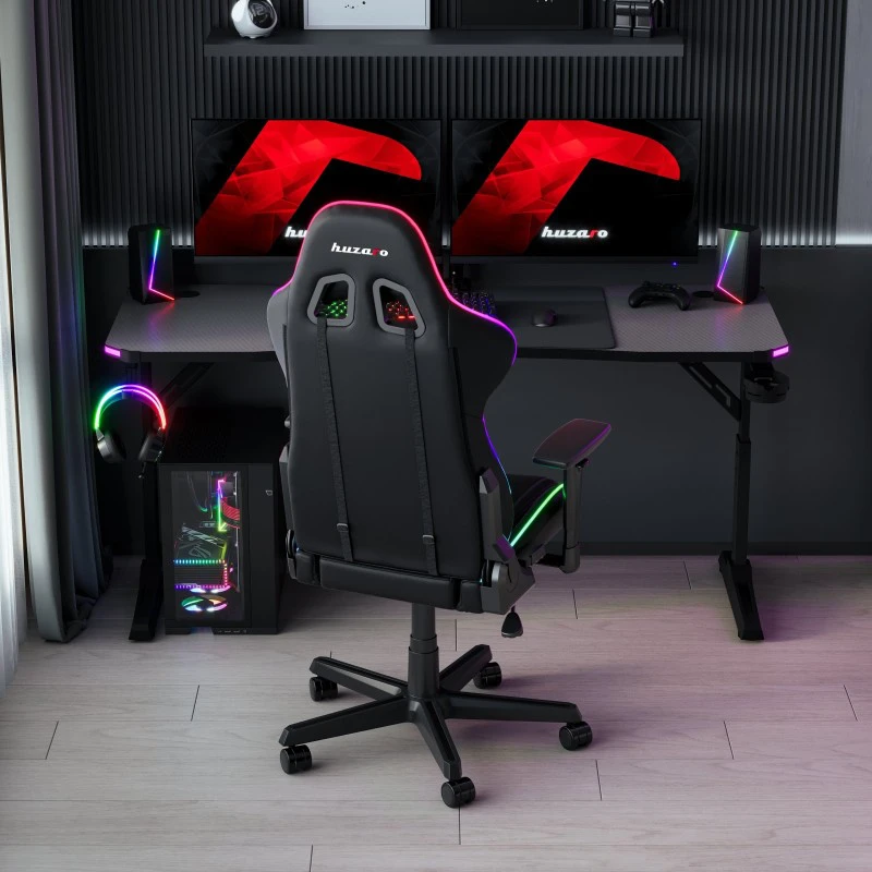 Huzaro Hero 4.6 RGB Juodas Gaming Desk