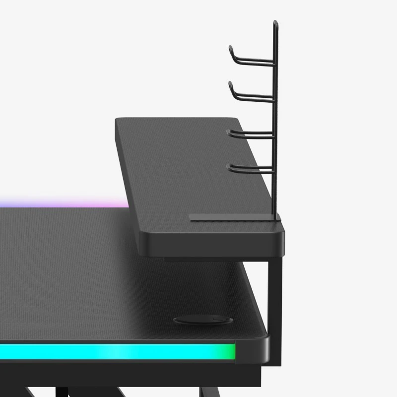 Žaidimų stalas Huzaro Hero 5.0 RGB, Juodos spalvos