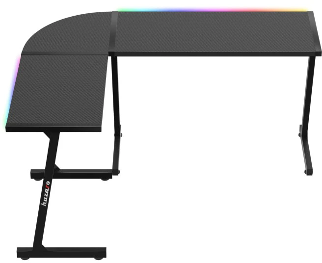 Kampinis žaidimų stalas Huzaro Hero 6.0 RGB, Juodas