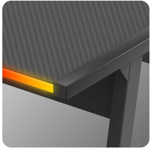 Kampinis žaidimų stalas Huzaro Hero 6.0 RGB, Juodas