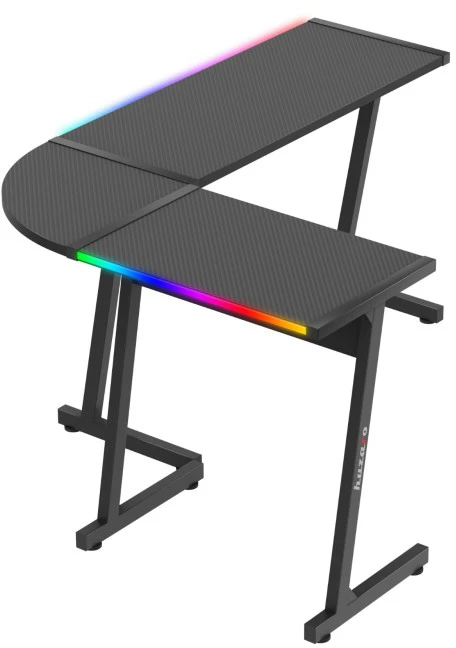 Kampinis žaidimų stalas Huzaro Hero 6.0 RGB, Juodas