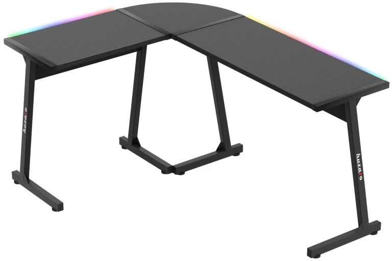 Kampinis žaidimų stalas Huzaro Hero 6.0 RGB, Juodas