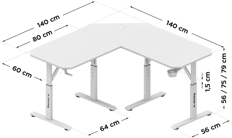 Gaming desk - Huzaro Hero 7.3