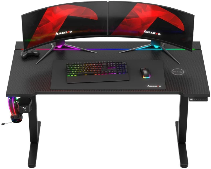 Huzaro Hero 8.7 RGB Electric Gaming Desk – Juodas